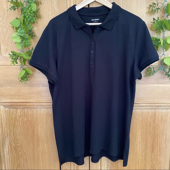 Old Navy Black Short Sleeve Uniform Style Polo XL - Picture 4 of 12